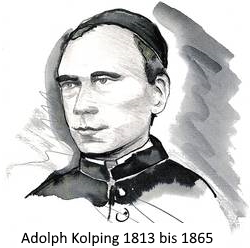 Portraitzeichnung Adolph Kolping