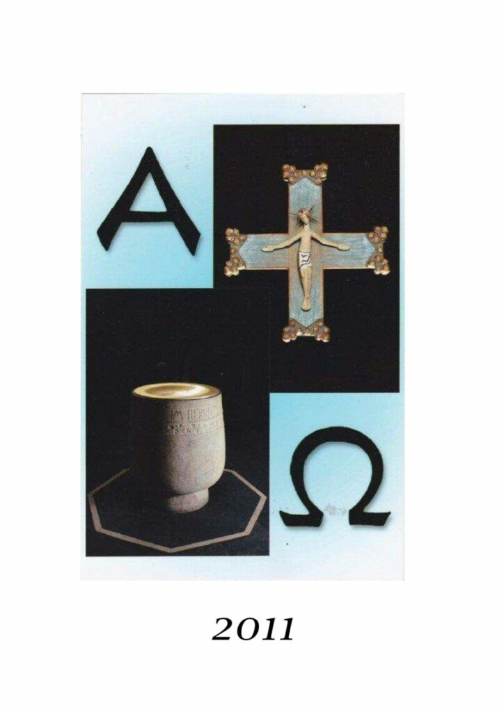 Alpha und Omega - Taufbrunnen und Kreuz