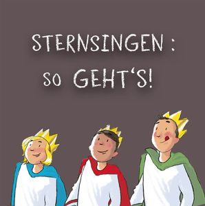 Zeichnung von 3 Sternsingern